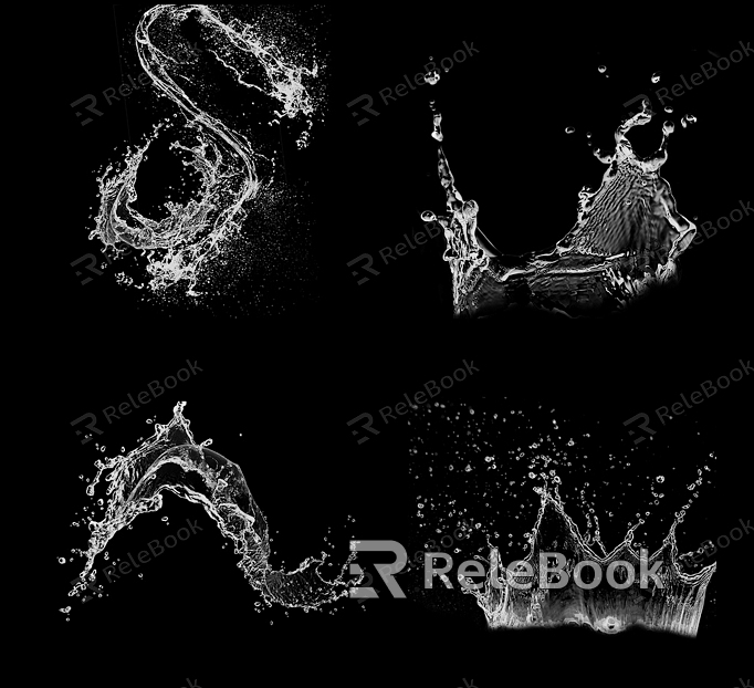 Modern water splash model