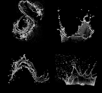 Modern water splash 3d model