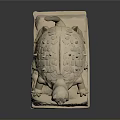 Decorative Turtle Sculpture With Detailed Scales And Carved Base For Home Decor