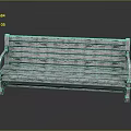 Rustic Wooden Outdoor Bench With Armrests And Natural Wood Grain For Garden Patio