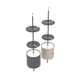 Modern Two Seater Sofa In Dark And Light Color Options With Metal Accents