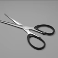 Stainless Steel Scissors Featuring Silver Blades And Black Handles For Everyday Use