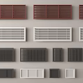 Variety Of Ventilation Components In Different Styles 3d model