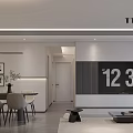 Modern Minimalist Open Plan Living And Dining Room Interior Design With Soft Ambient Lighting