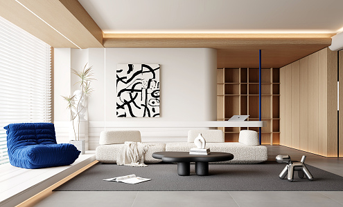 modern living room 3d model