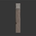 Gray Columnar Architectural Models With Square Top And Grid Like Structure Featuring Side Holes