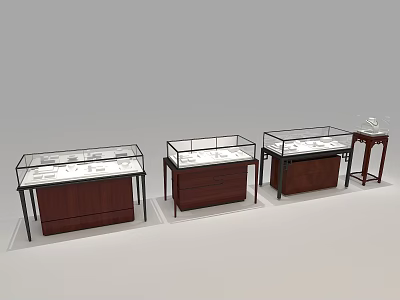 New Chinese Style Jewelry Sales Cabinet Jewelry Display Cabinet Jade Sales Cabinet 3d model