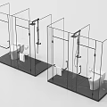 Modern Bathroom Shower Head Design With Glass Enclosure Bathtub And Toilet