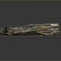 Rustic Wooden Log Decor On Stone Base With Natural Moss And Soil
