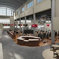 Spacious Modern Gym Interior With Fitness Equipment Central Area And Bright Windows