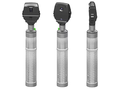 Three Different Medical Diagnostic Devices With Textured Handles And Probe Tips 3d model