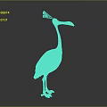 Vibrant Artistic Bird With Colorful Feathers Long Beak And Crest On Gray Background
