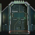 Science Fiction Gate Technology Gate Mechanical Gate 3d model