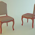 Dining Chairs Featuring Polka Dot Upholstered Backrest Leather Seat And Curved Wooden Legs