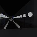 Baoneng Urban Development Modern Exhibition Space With Urban Night View And Mirrored Surfaces