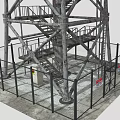 Heavy-duty Industrial Steel Tower Structure With Spherical Top Device And Metal Framework And Observation Platform