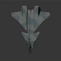 Blue Gray Camouflage Military Fighter Jet Model With Aerodynamic Wings And Tail