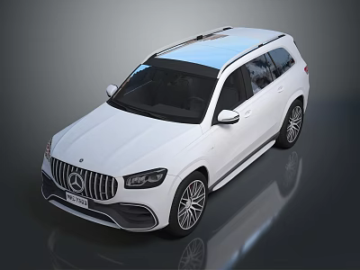 Mercedes White SUV With Modern Design Sporty Alloy Wheels And Panoramic Roof 3d model