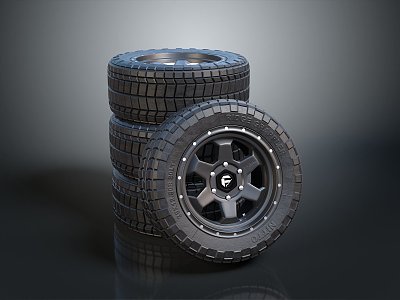 Tire tire wheel hub Volkswagen wheel hub Volkswagen tire new tire car outer tire car wheel hub 3d model