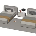 Single bedside table 3d model