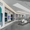 Modern Mobile Phone Store Xiaomi Mobile Phone Experience Store Digital Store Mobile Phone Accessories Store Display Cabinet Nakajima Display Stand 3d model