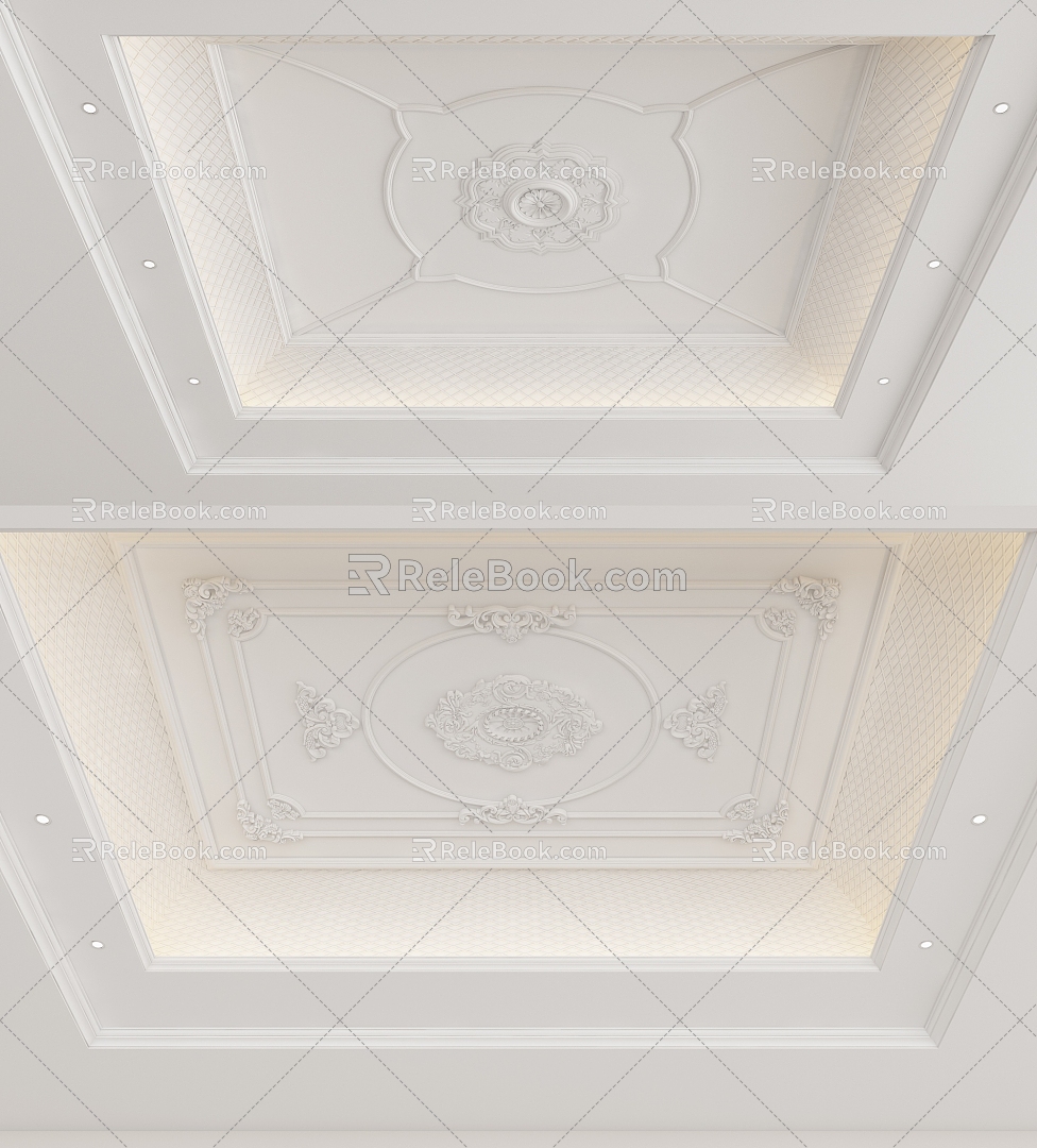 European-style ceiling 3d model