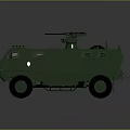 Armored Military Vehicle With Turret Mounted Weapon System And Heavy Duty Wheels