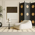 Middle Style Lazy Sofa 3d model