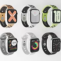 Colorful Smart Watches With Various Dial Designs And Sport Bands For Fitness