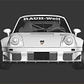 White Rauh-Welt Modified Sports Car With Large Rear Spoiler And Black Wheels