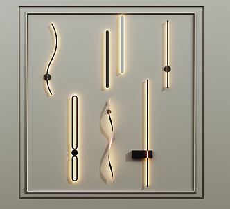 Modern Wall Lamp Minimalist Linear Wall Lamp 3d model