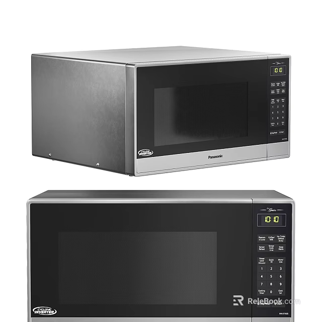 Modern Panasonic Microwave Oven Models For Kitchen Appliances With Digital 3d model 