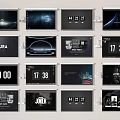 Projection Monitoring System Featuring Multiple Screens Displaying Various Real Time Visual Information