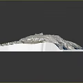 3D Landscape Model Featuring Snow Covered Mountain Peaks And Blue Lakes 3d model
