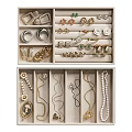 Organized Jewelry Storage Box With Necklaces Rings Earrings And Fashion Accessories