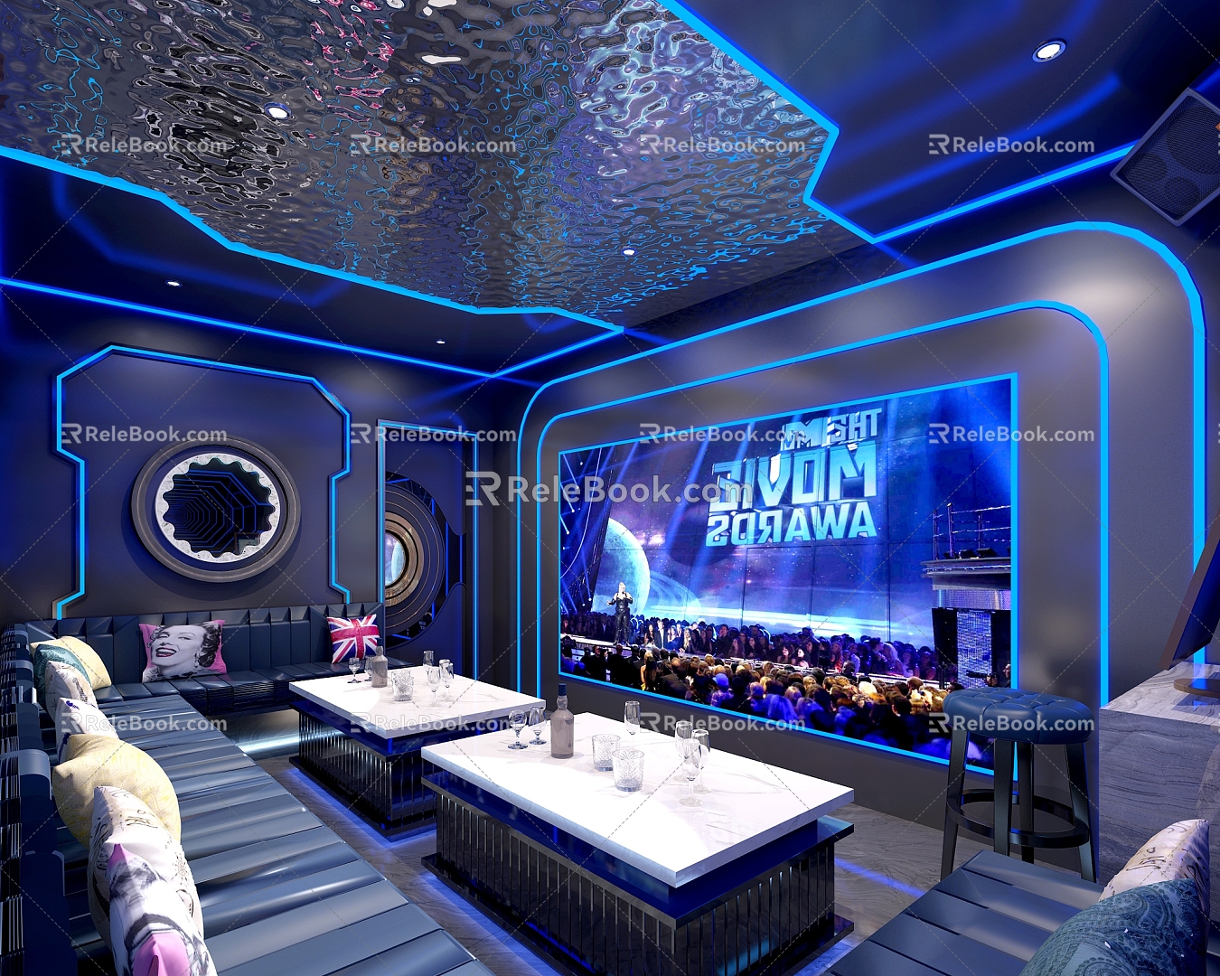 KTV Single Room KTV Single Room Bar Night Club Entertainment Club 3d model