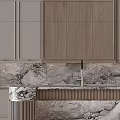 Modern Kitchen Cabinets With Marble Countertops 3d model