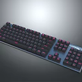 APEX Gaming Keyboard With Black Design And Pink Backlit Keys For Computer Gamers 3d model