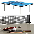 Professional Blue Table Tennis Table With Net Rackets And Ball Sports Equipment