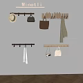Minotli Wooden Wall Hooks For Hanging Hats Bags Towels And Accessories