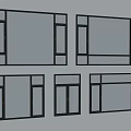 window balcony window casement window aluminum alloy window broken bridge aluminum window floor-to-ceiling window 3d model