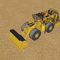 Yellow Heavy Duty Construction Vehicle With Large Tires And Bucket