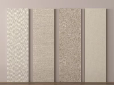 Decorative Wall Panels with Various Textures and Neutral Colors for Interior Design 3d model