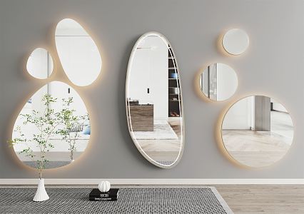 Modern Mirror Full-length Mirror Art Mirror 3d model