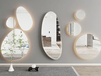 Modern Mirror Full-length Mirror Art Mirror 3d model