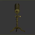 Vintage Brass Commercial Telescope With Sturdy Tripod Base Stand Design Structure