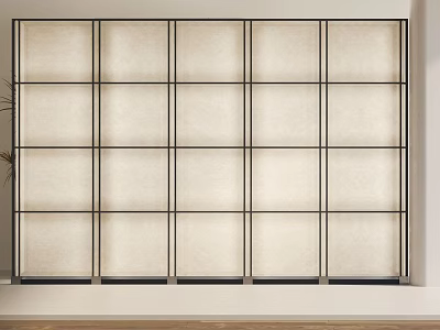Modern background wall DuPont paper background wall 3d model
