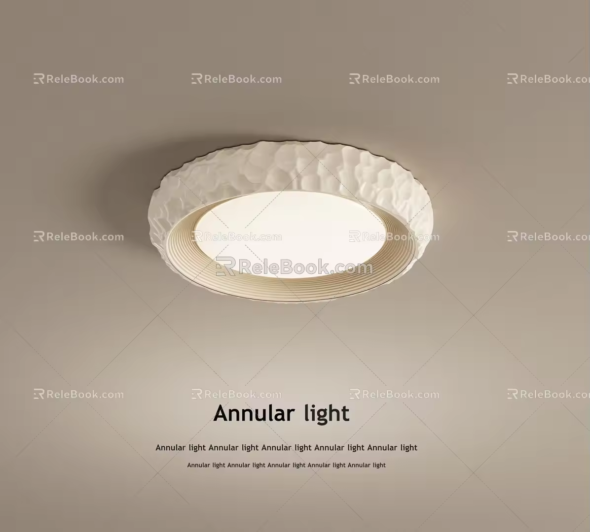Cream wind ceiling lamp 3d model