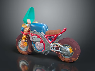 Motorcycle Two-wheeled Motorcycle Cross-country Motorcycle Road Race Motorcycle Motor Vehicle Transport 3d model