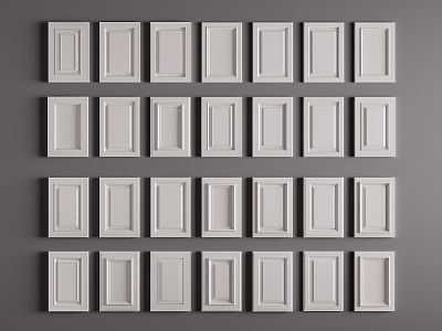 European-style cabinet door 3d model